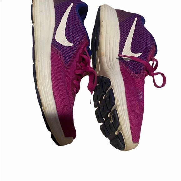 Nike Shoes Womens 8 Purple Blue Revolution 3 Running Training Sneakers - Picture 2 of 11